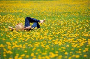 grass and flowers