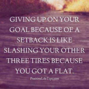 giving up on your goal